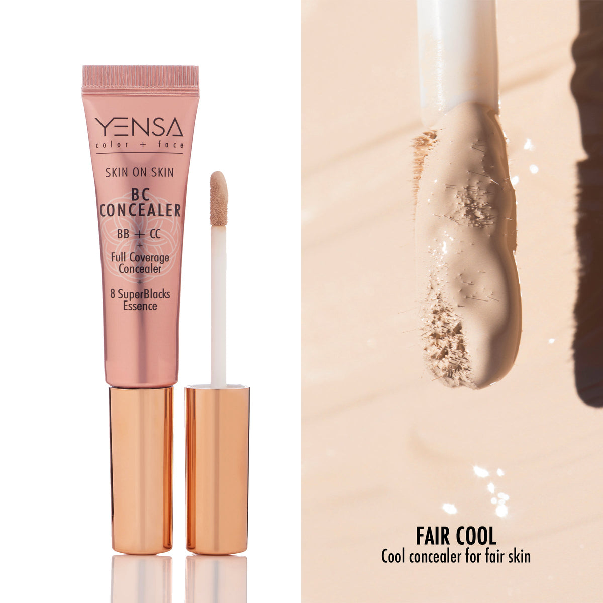 Yensa Skin On Skin BB + CC Full Coverage Hyaluronic Serum Concealer