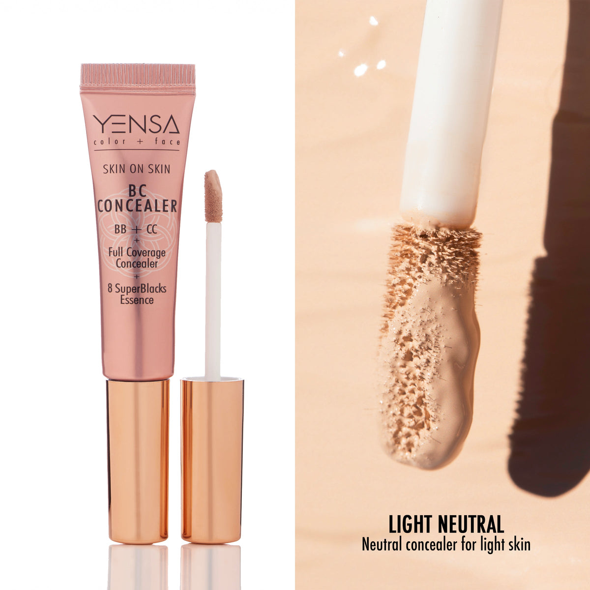 Yensa Skin On Skin BB + CC Full Coverage Hyaluronic Serum Concealer