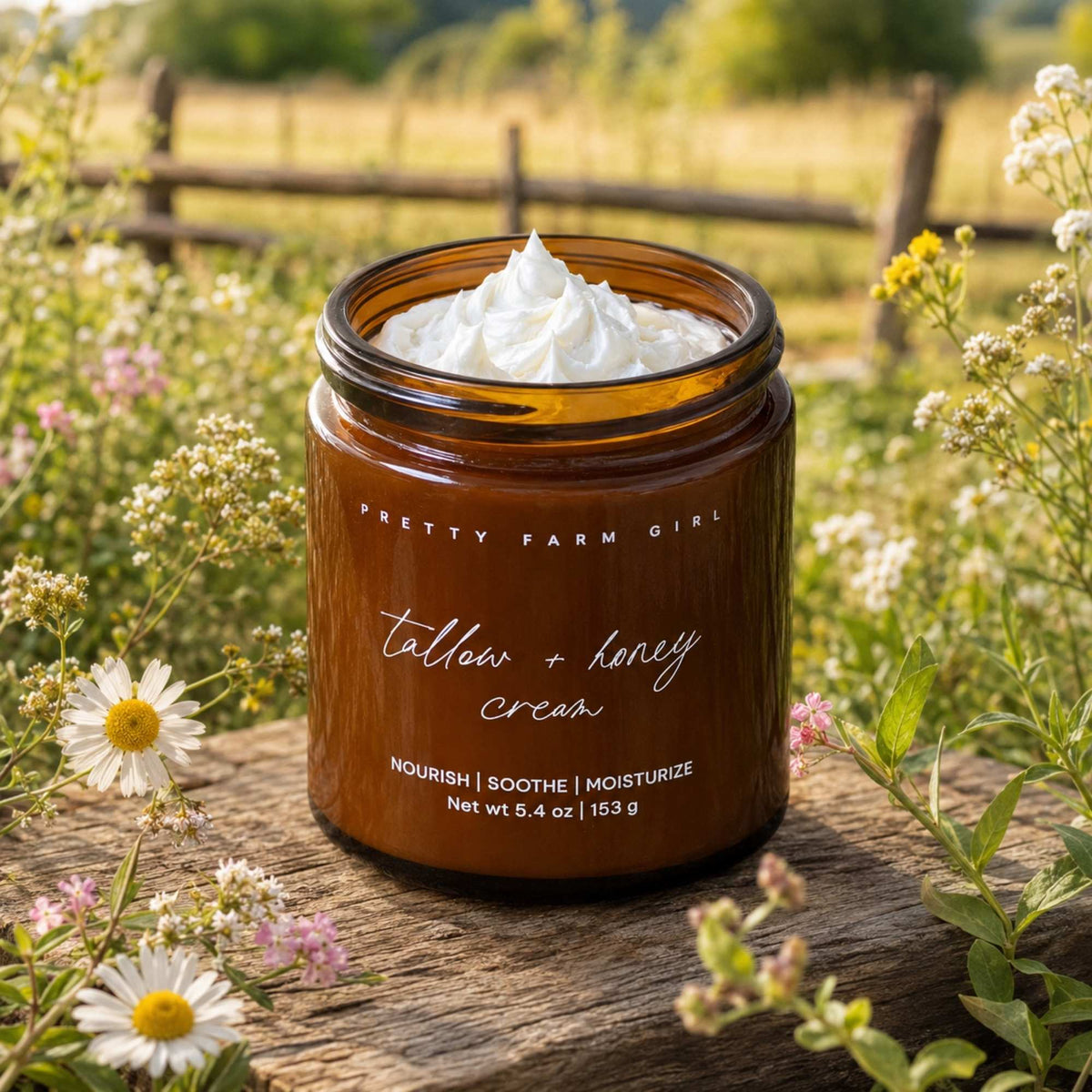Pretty Farm Girl Tallow + Honey Cream for Sensitive Skin | Fragrance Free