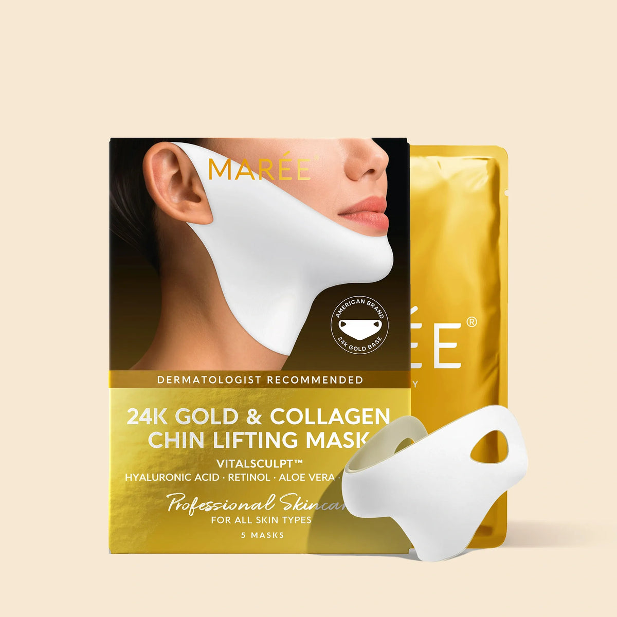 MAREE 24K Gold Chin & Jawline Lifting Mask