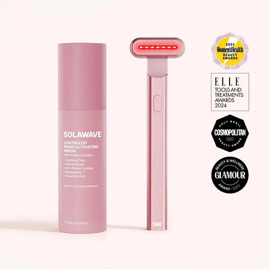 Solawave 4-in-1 Red Light Therapy Wand & Activating Serum Kit