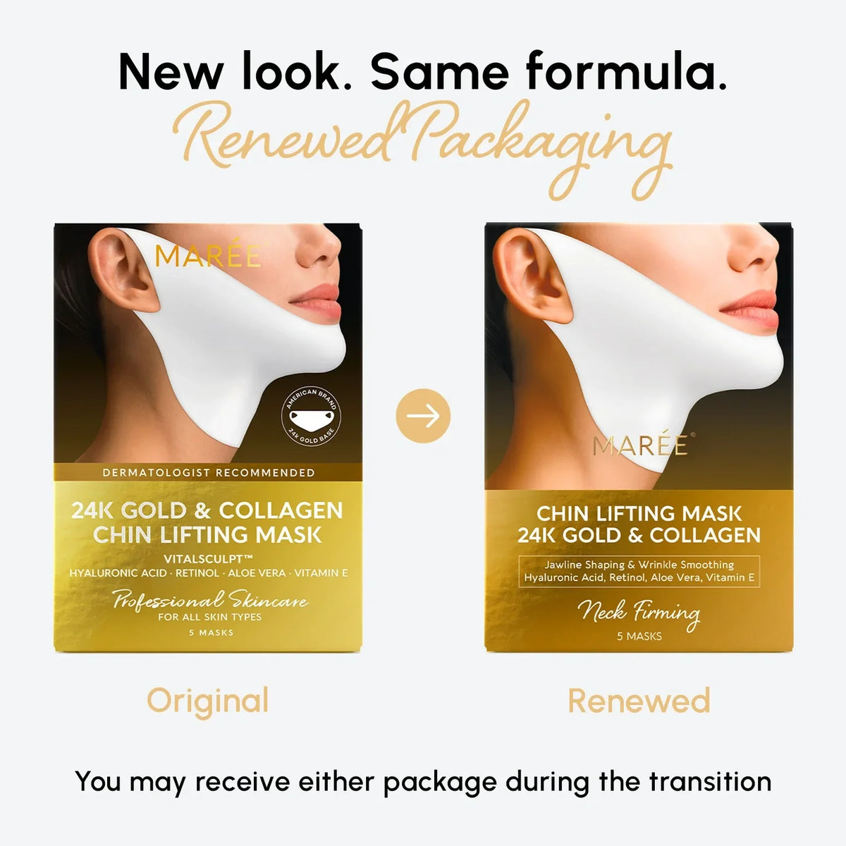 MAREE 24K Gold Chin & Jawline Lifting Mask