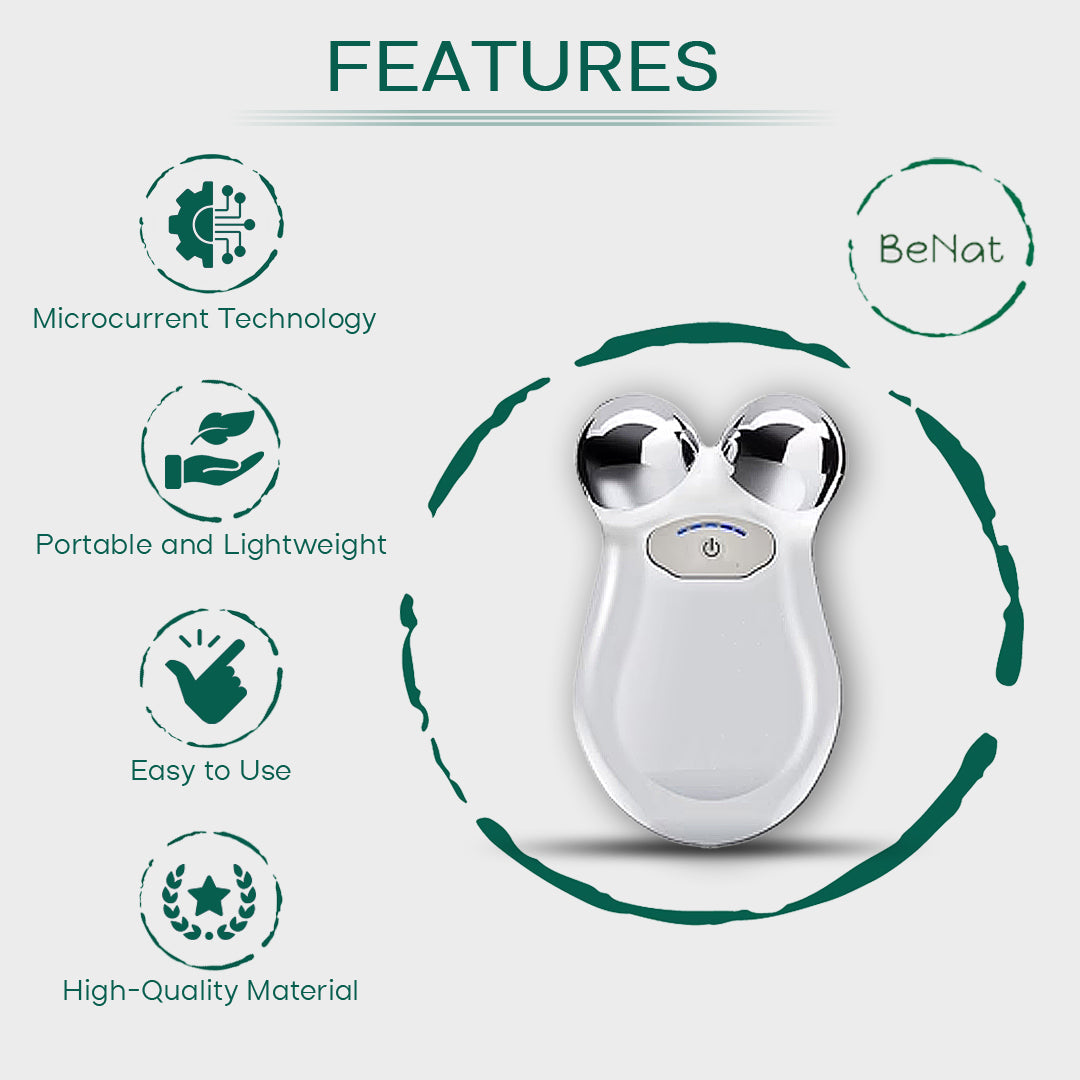 Microcurrent Facial Toning Massager | BeNat